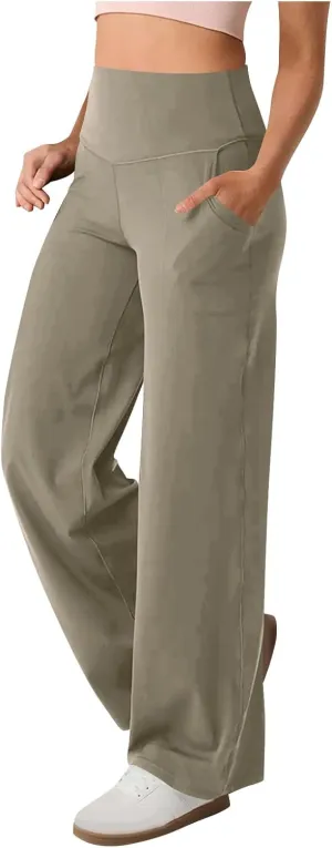 Women's Sweatpant Elastic High Waist Wide Leg Pants Plus Size Loose Comfy Joggers Pant Gym Sport Casual Trouser