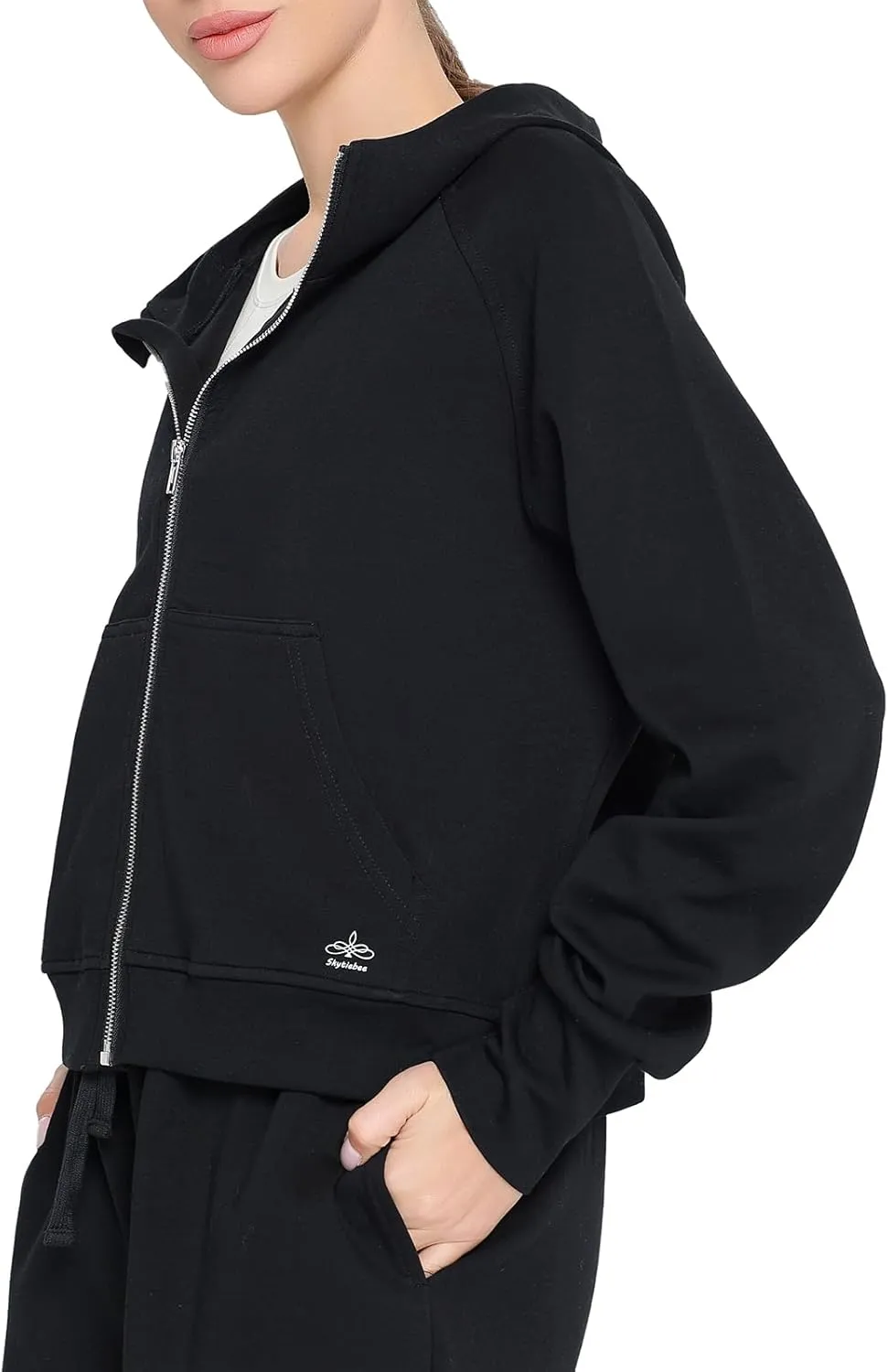 Womens Zip Up Coat Hooded Shirts Full Zip Jackets Sport Coat Spring Tops Fashion Outfits