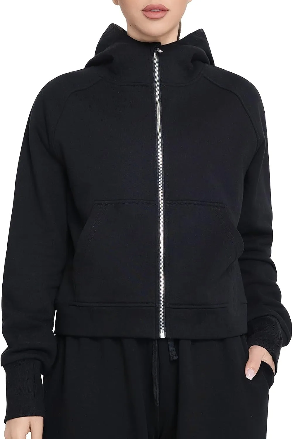 Womens Zip Up Coat Hooded Shirts Full Zip Jackets Sport Coat Spring Tops Fashion Outfits