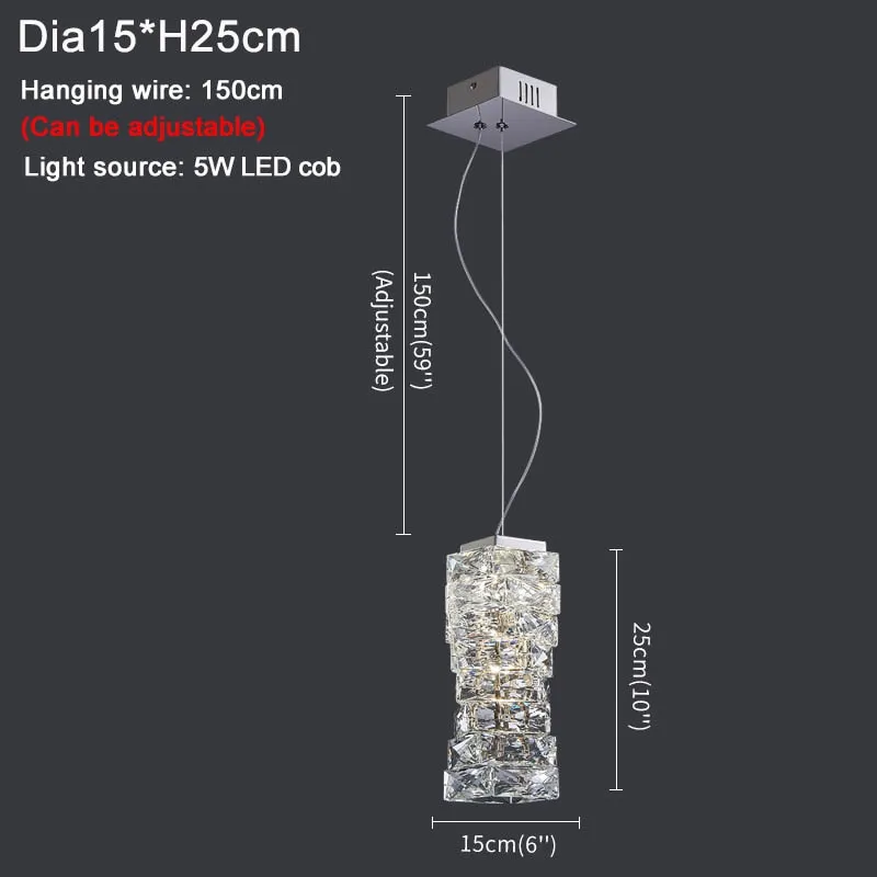 YLK Estrella New modern small lighting hanging crystal lamp