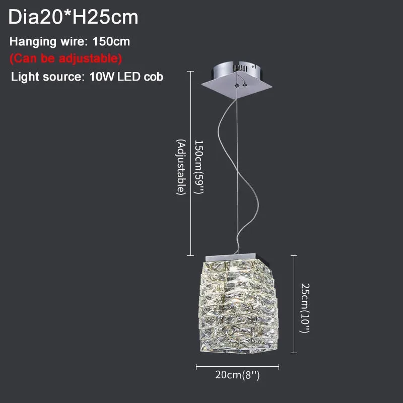 YLK Estrella New modern small lighting hanging crystal lamp